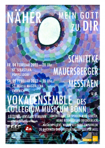 Konzertplakat des Vokalensembles im Wintersemester 2021/2022